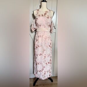 🆕 JS COLLECTION Elegant Floral Lace Dress SZ 4 NWT